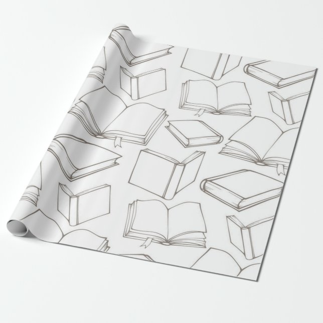 Buchmuster Geschenkpapier (Ungerollt)
