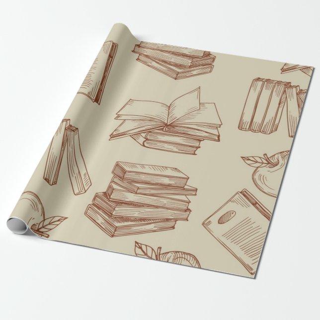 Buchmuster Geschenkpapier (Ungerollt)