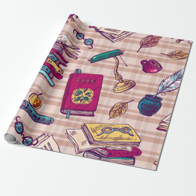 Buchmuster Geschenkpapier (Ungerollt)