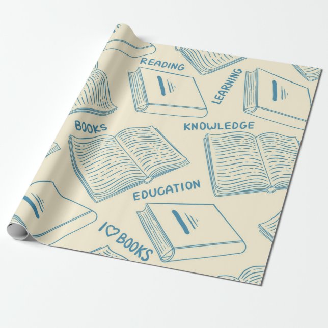 Buchmuster Geschenkpapier (Ungerollt)