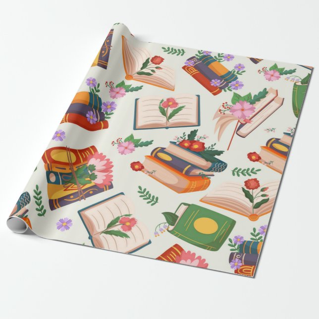 Buchmuster Geschenkpapier (Ungerollt)