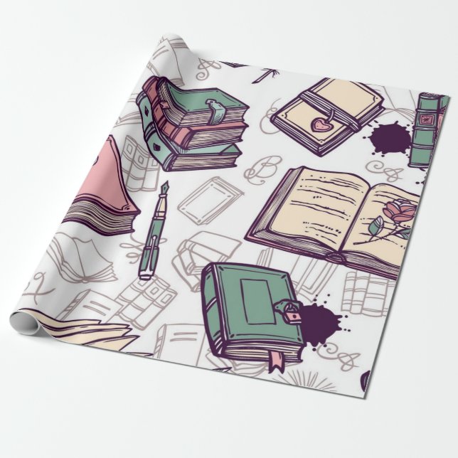Buchmuster Geschenkpapier (Ungerollt)