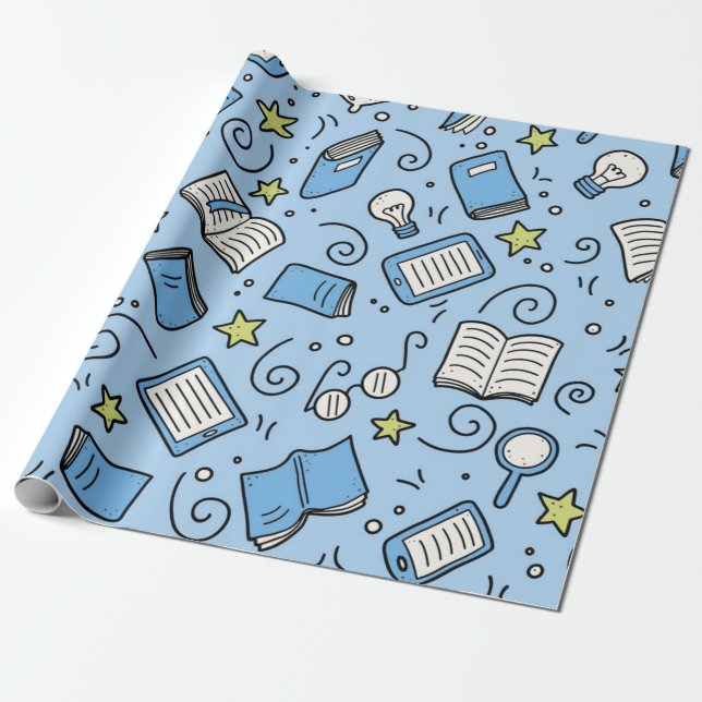Buchmuster Geschenkpapier (Ungerollt)