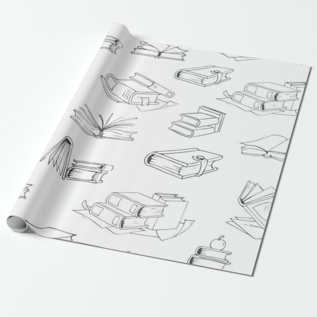 Buchmuster Geschenkpapier (Ungerollt)