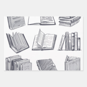 Buchmuster Geschenkpapier Set