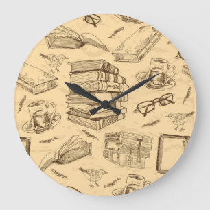 Buchmuster Große Wanduhr