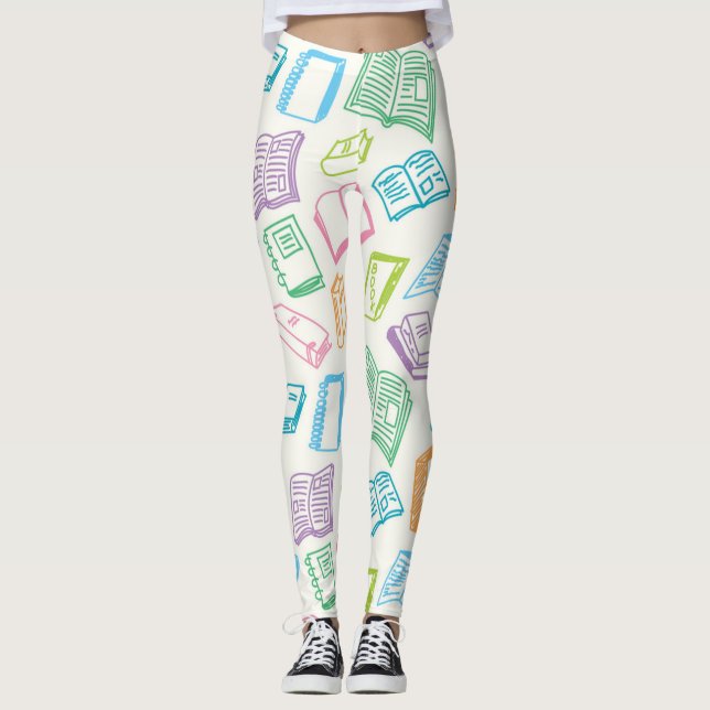 Buchmuster Leggings (Vorderseite)