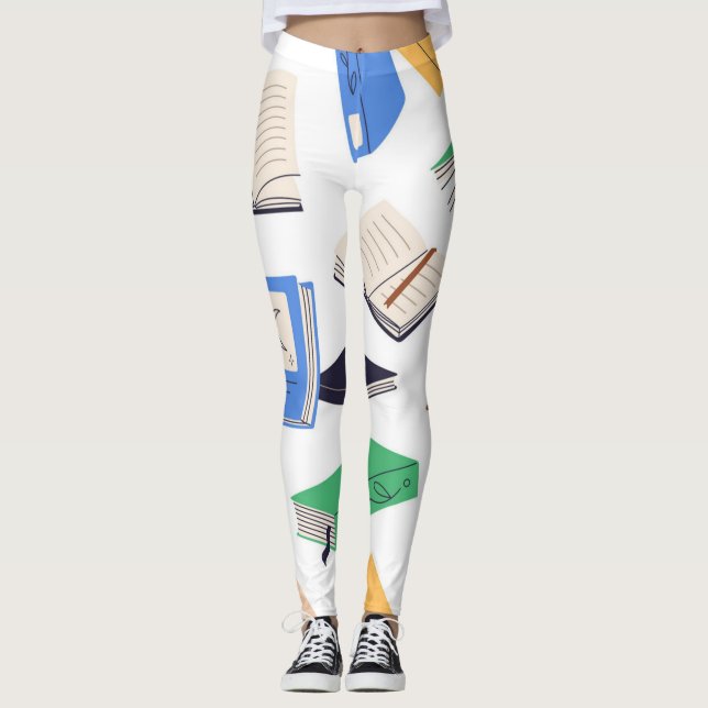 Buchmuster Leggings (Vorderseite)