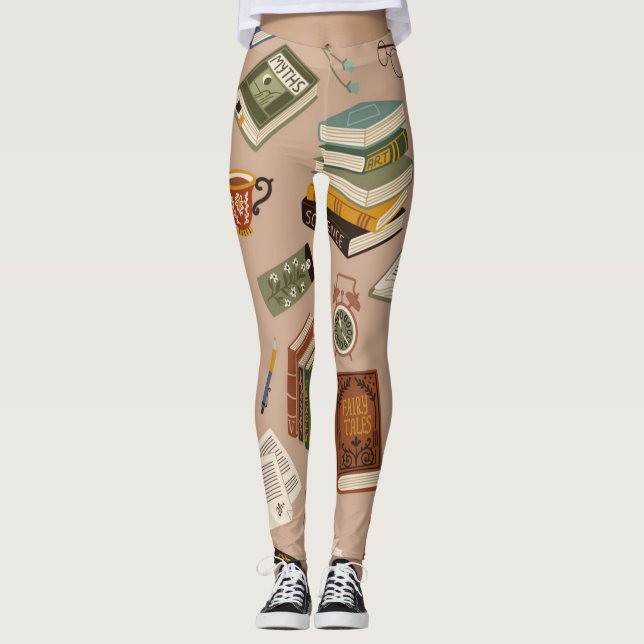 Buchmuster Leggings (Vorderseite)
