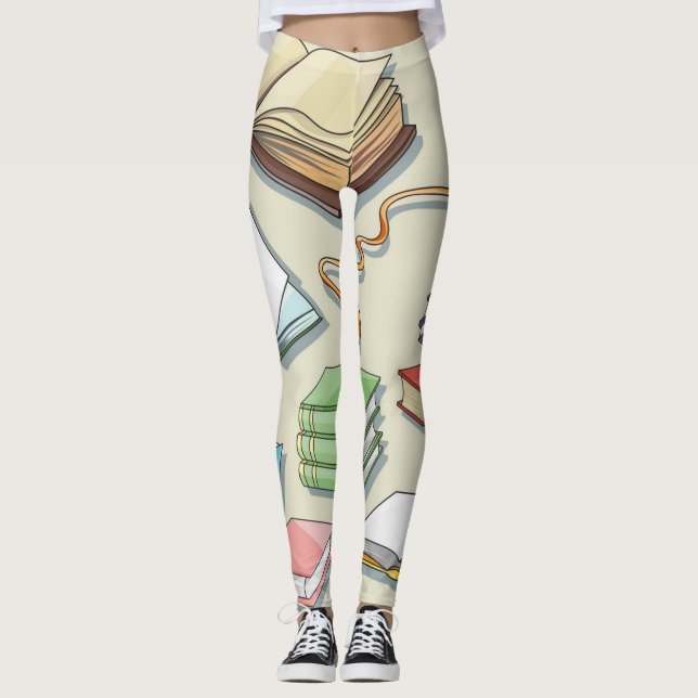 Buchmuster Leggings (Vorderseite)