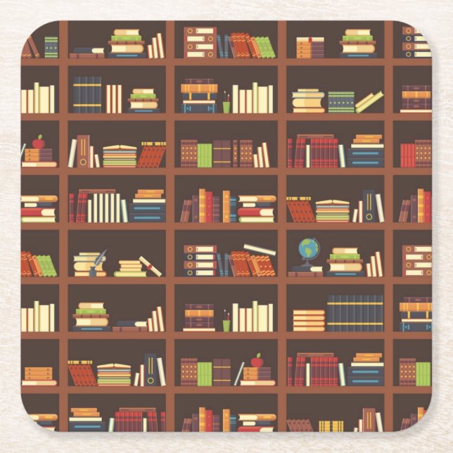 Buchmuster Rechteckiger Pappuntersetzer (Vorderseite)