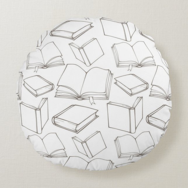 Buchmuster Rundes Kissen (Vorderseite)