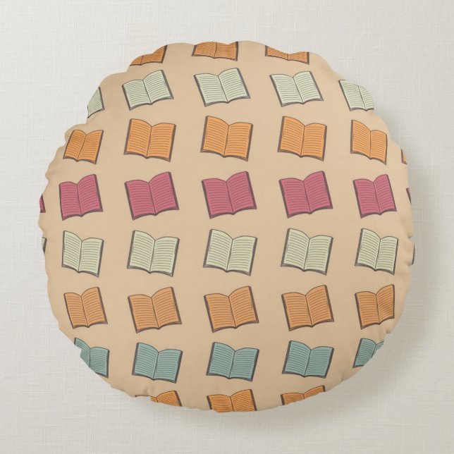 Buchmuster Rundes Kissen (Vorderseite)