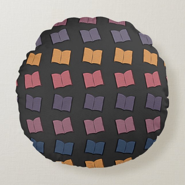 Buchmuster Rundes Kissen (Vorderseite)