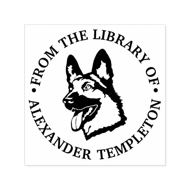 Buchname des Hundes der deutschen Schäferhunde Permastempel (Design)