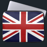 Büchse Laptopschutzhülle<br><div class="desc">Eine patriotische rote,  weiße und blaue Union Jack British FLAG Designhülse. Flagge Großbritannien</div>