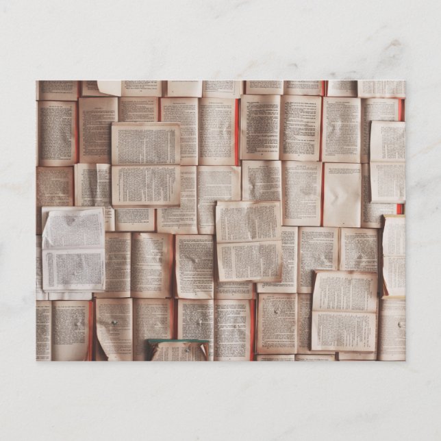 Buchseite Postkarte, Postkarte buchen (Vorderseite)