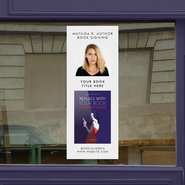 Buchsignierung | Author Cover Artwork Promotion Fensteraufkleber (Von Creator hochgeladen)