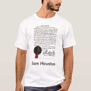 Buchstabe 1843 Sams Houston T-Shirt