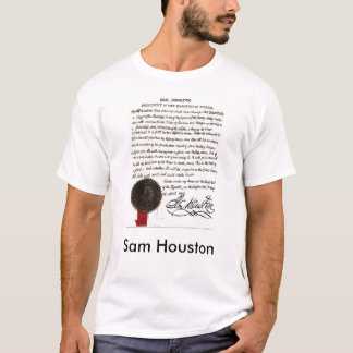 Buchstabe 1843 Sams Houston T-Shirt