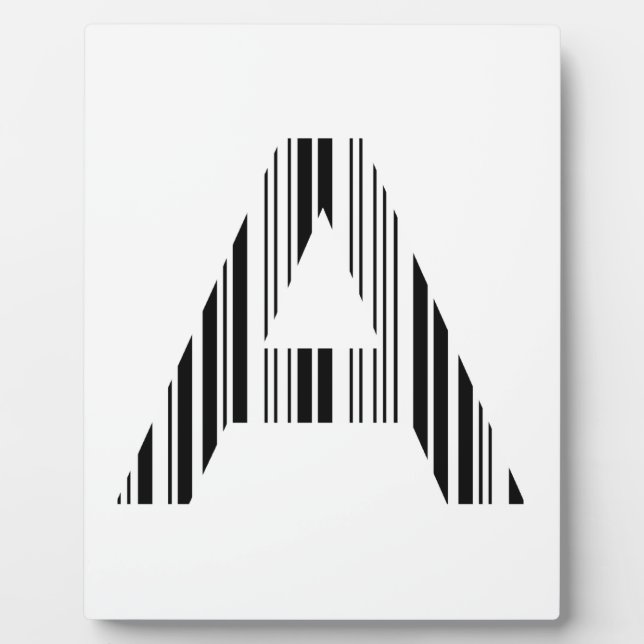BUCHSTABE A BARCODE Erstes Anfangsbarcode-Muster Fotoplatte (Vorderseite)