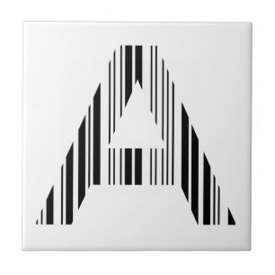 BUCHSTABE A BARCODE Erstes Anfangsbuchstaben-Barco Fliese
