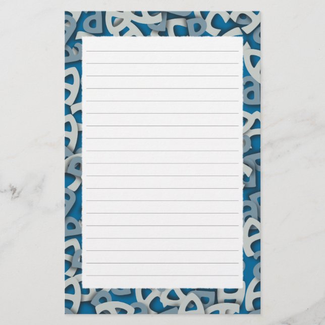 Buchstabe A Blau Briefpapier (Vorderseite)