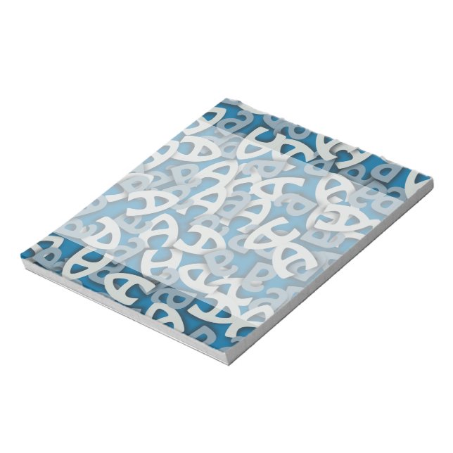 Buchstabe A Blau Notizblock (Rotiert)