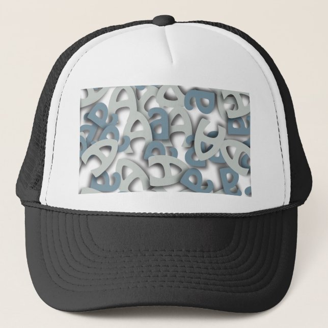 Buchstabe A Blau Truckerkappe (Vorderseite)
