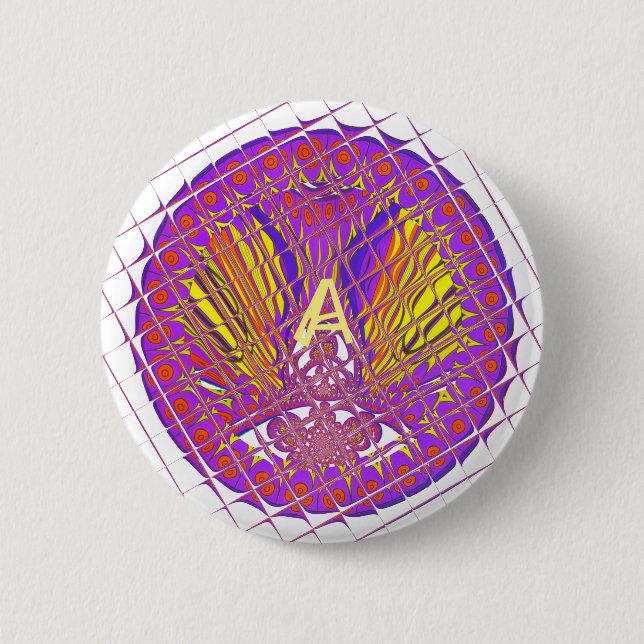 Buchstabe A, farbiges Logo Button (Vorderseite)