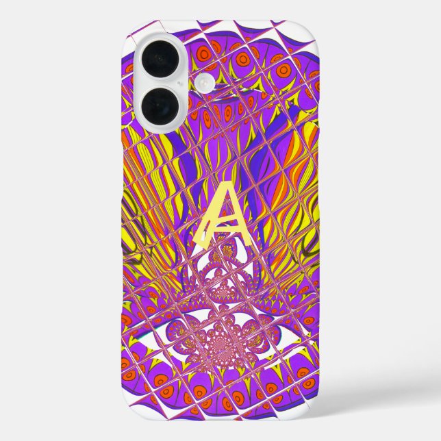 Buchstabe A, farbiges Logo iPhone 16 Hülle (Rückseite)