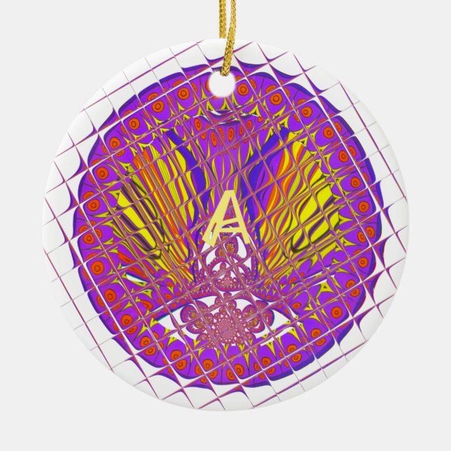 Buchstabe A, farbiges Logo Keramikornament (Vorne)