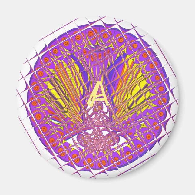 Buchstabe A, farbiges Logo Magnet (Vorne)