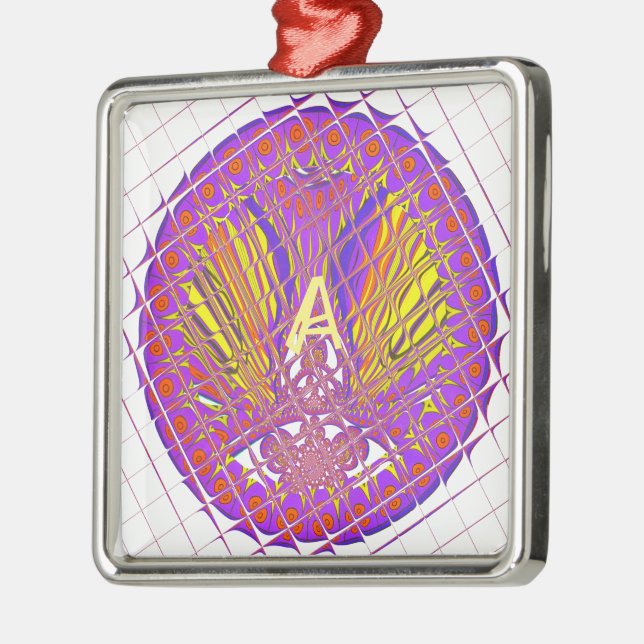 Buchstabe A, farbiges Logo Ornament Aus Metall (Links)