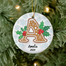 Buchstabe A Individueller Weihnachtsmonogramm-Schm