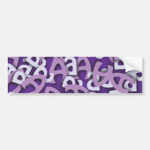 Buchstabe A Lila Autoaufkleber