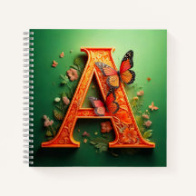Buchstabe A mit Rosas & Butterflies