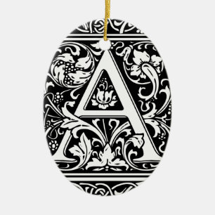 Buchstabe A Mittelalterliches Monogramm Art Nouvea Keramikornament
