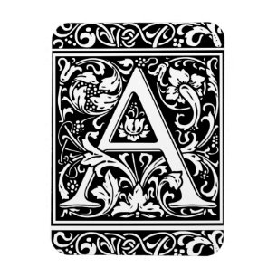 Buchstabe A Mittelalterliches Monogramm Art Nouvea Magnet