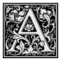 Buchstabe A Mittelalterliches Monogramm Art Nouvea
