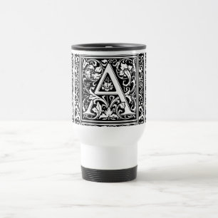 Buchstabe A Mittelalterliches Monogramm Art Nouvea Reisebecher