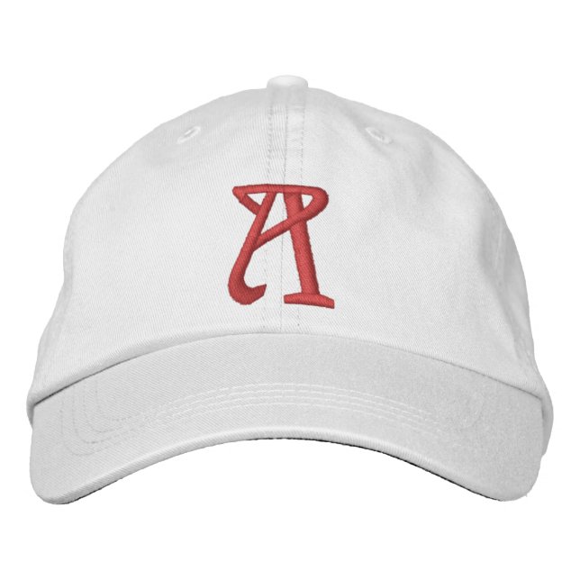 Buchstabe A Monogramm Bestickte Baseballkappe (Vorderseite)