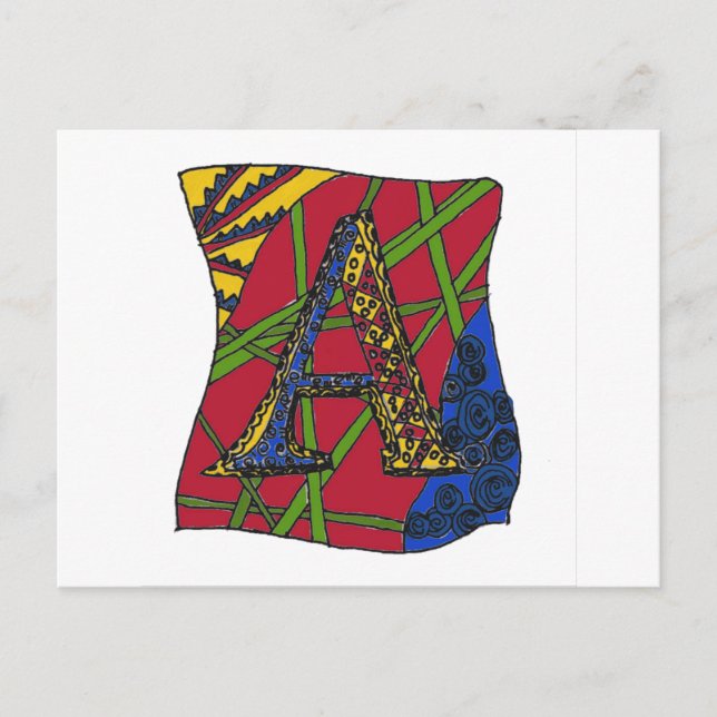 Buchstabe "A" Postkarte (Vorderseite)