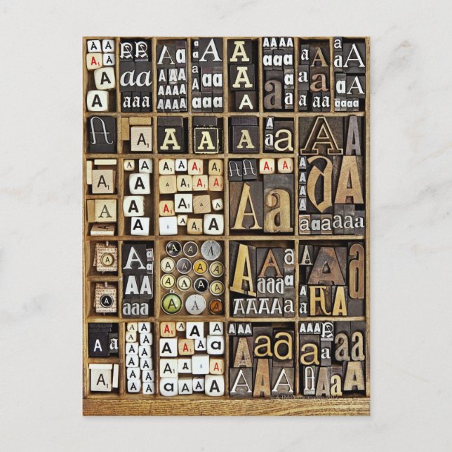 Buchstabe A Postkarte (Vorderseite)