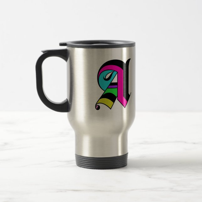 Buchstabe "A" Tasse für den Reisekaffee (Links)