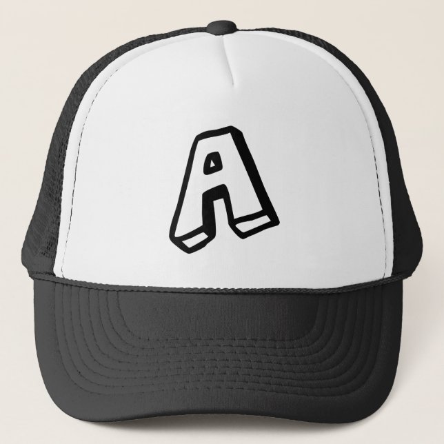 Buchstabe "A" Truckerkappe (Vorderseite)