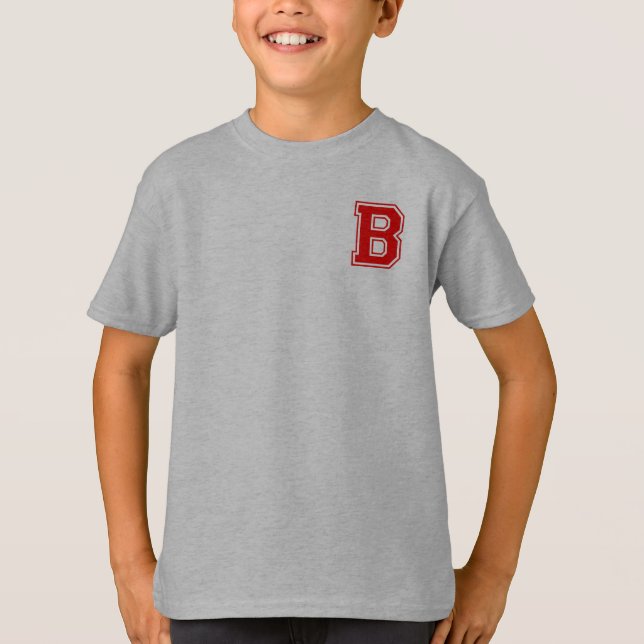 Buchstabe B - Anfangsname Alphabet Monogramm T-Shirt (Vorderseite)