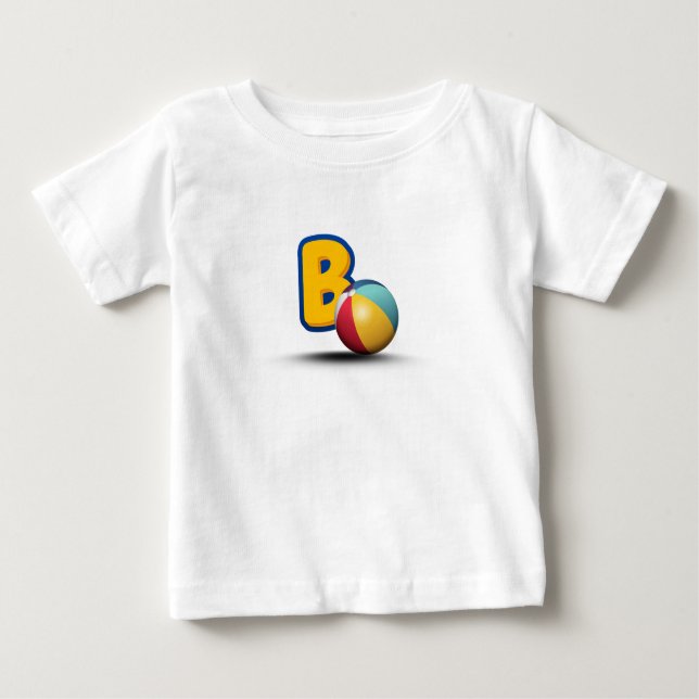 Buchstabe B Baby T-shirt (Vorderseite)