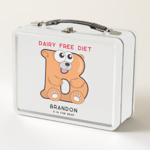 Buchstabe B Bär: Name der Allergien zurück in die Metall Brotdose