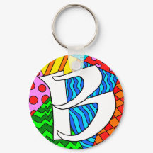 Buchstabe B Farbige Doodles